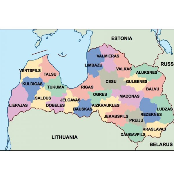latvia presentation map