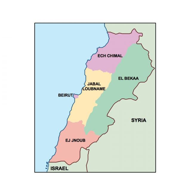 lebanon presentation map