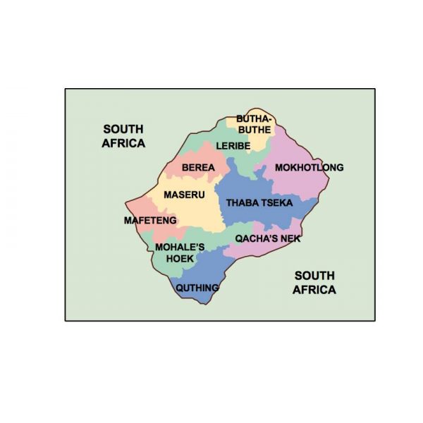 lesotho presentation map