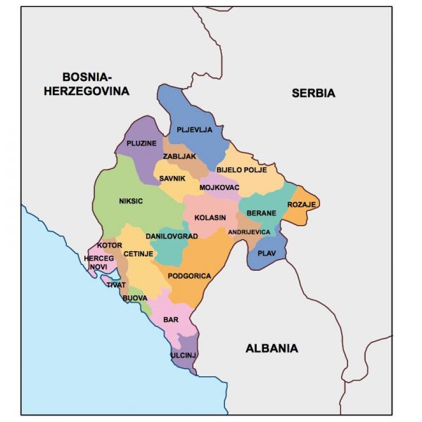 montenegro presentation map