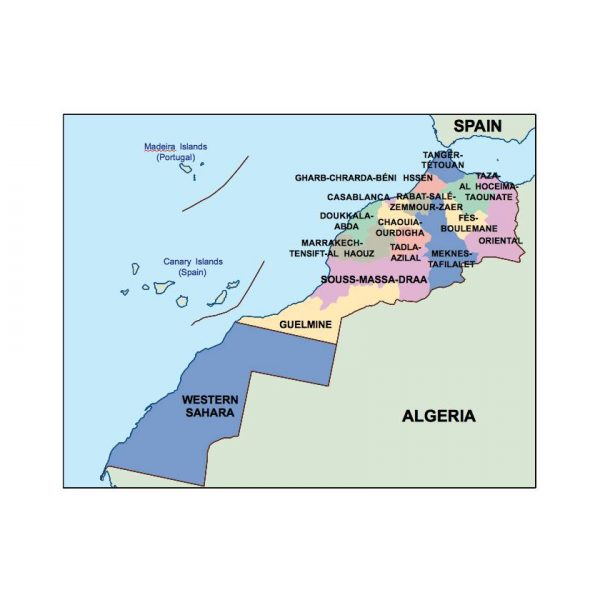 morocco presentation map