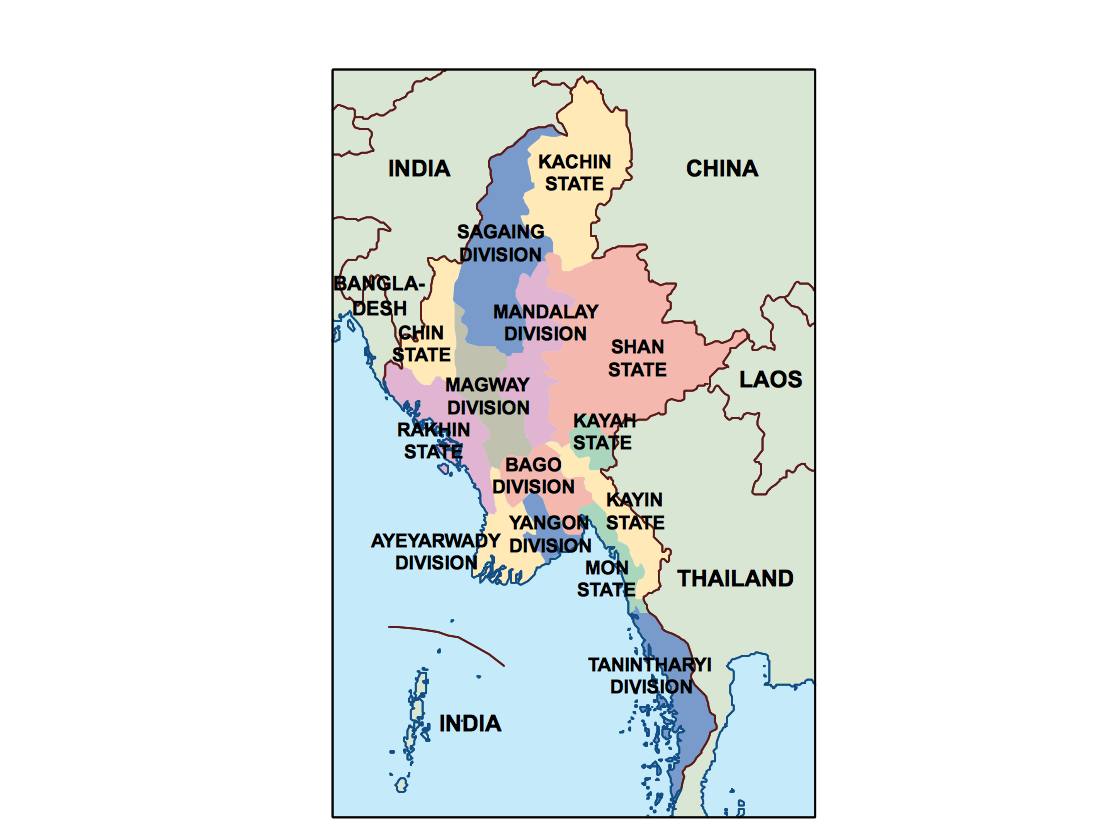 myanmar presentation map