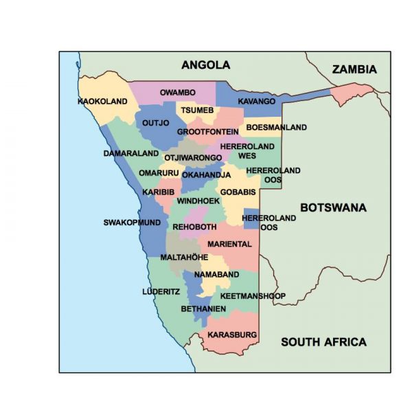 namibia presentation map