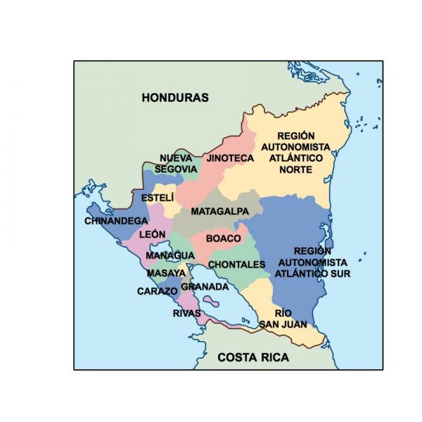 nicaragua presentation map