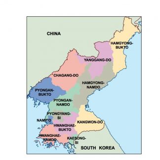 north korea presentation map