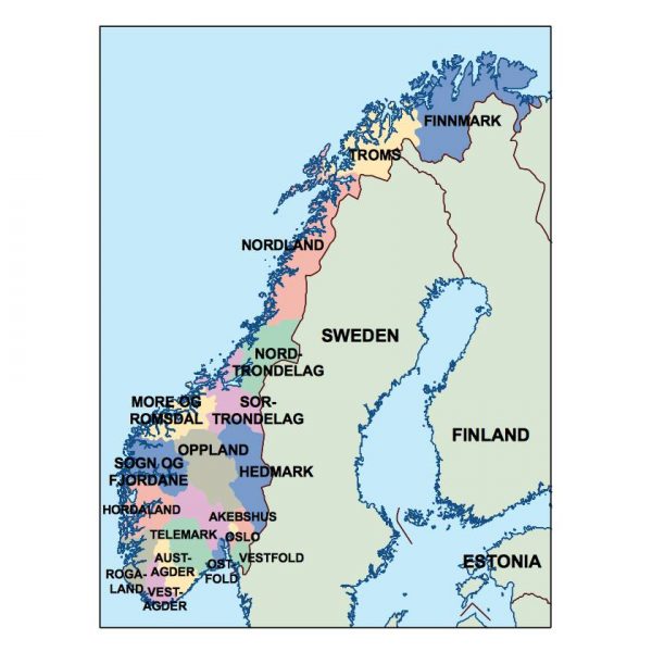 norway presentation map