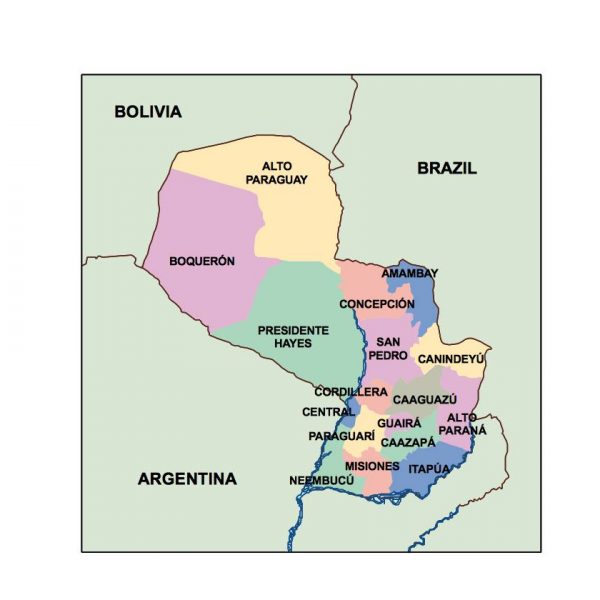 paraguay presentation map
