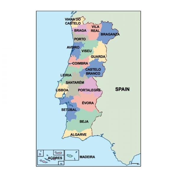 portugal presentation map