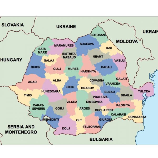 romania presentation map