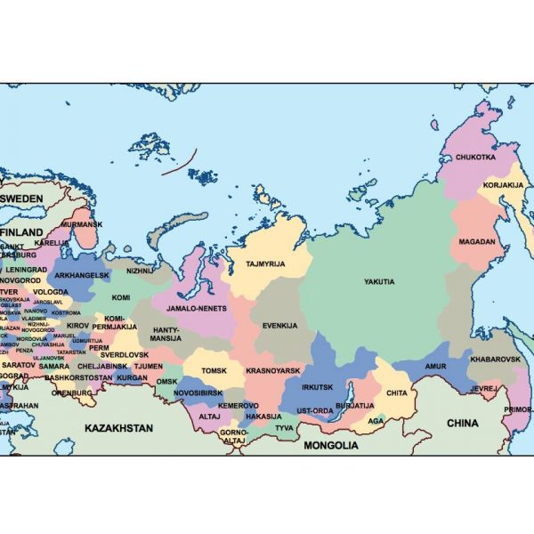 russia presentation map