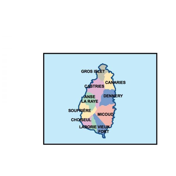 saint lucia presentation map