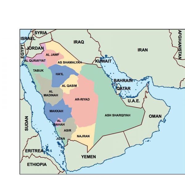 saudi arabia presentation map