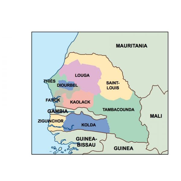 senegal presentation map