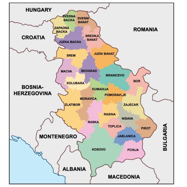serbia presentation map