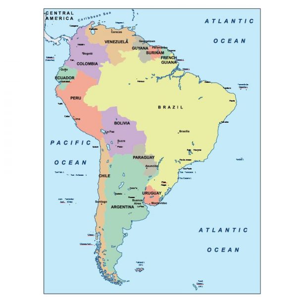 south america presentation map