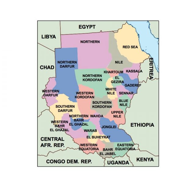 sudan presentation map