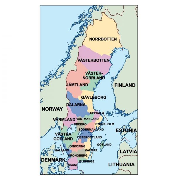 sweden presentation map