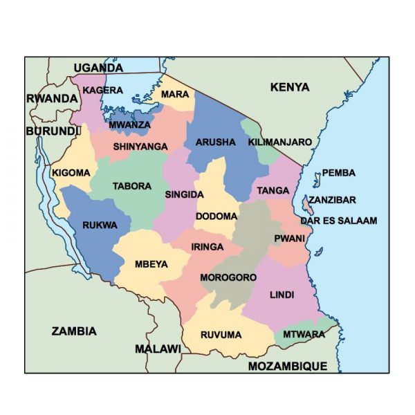 tanzania presentation map