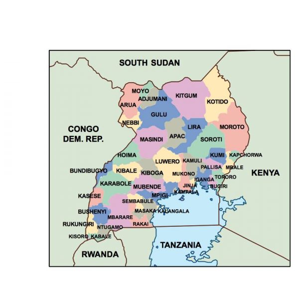 uganda presentation map