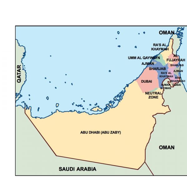 united arab emirates presentation map
