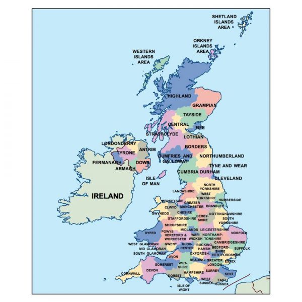 united kingdom presentation map