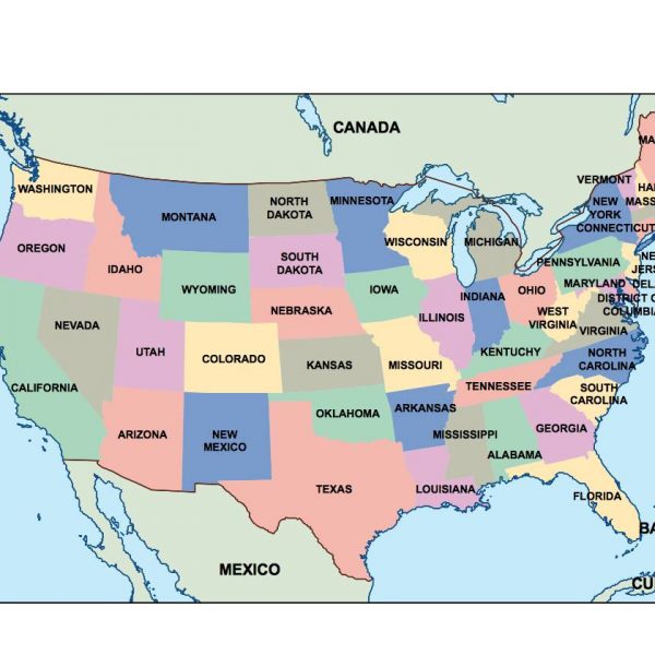 usa presentation map