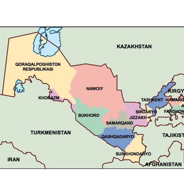 uzbekistan presentation map