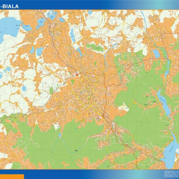 Bielsko Biala Mapy ścienne