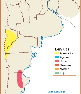 Argentina mapa lenguas