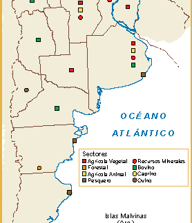 Argentina mapa sector primario