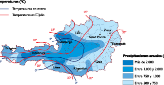 Austria Climate map