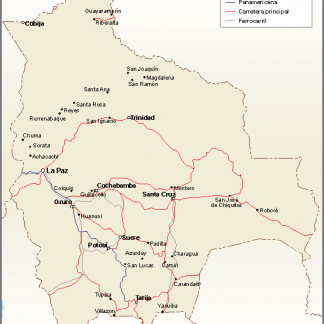 Bolivia mapa comunicaciones
