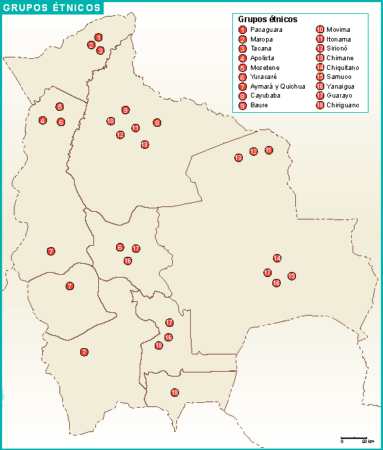 Bolivia mapa etnico