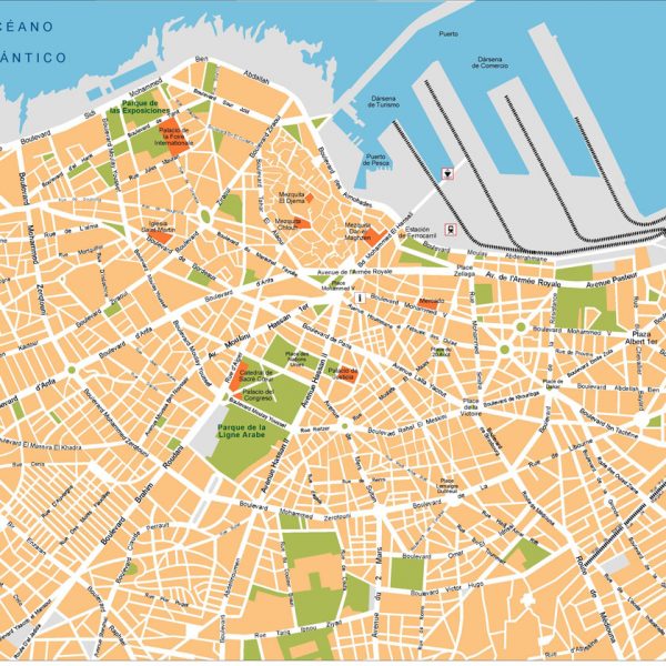 Casablanca Vector Map