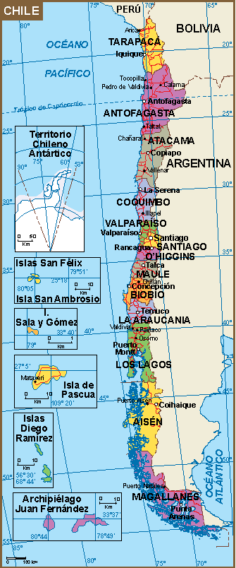 Chile mapa