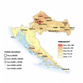 Croatia Population map