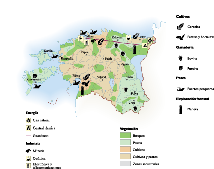 Estonia Economic map