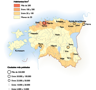 Estonia Population map