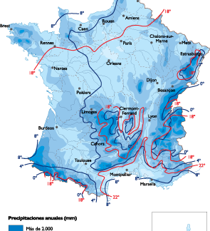 France Climate map