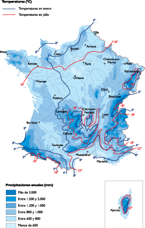 France Climate map