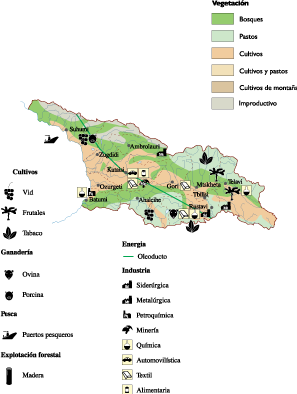 Georgia Economic map