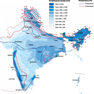 India Climate map