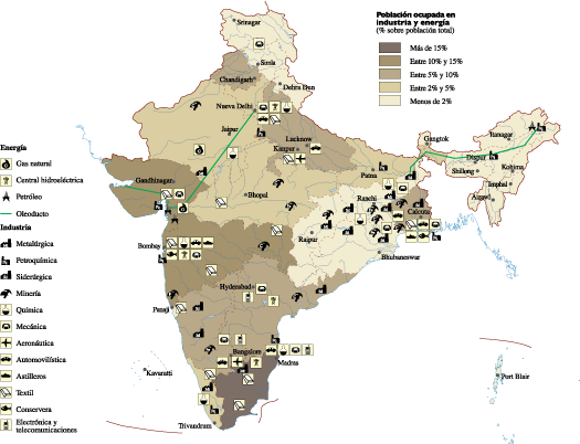 India Economic map