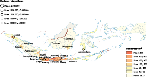 Indonesia Population map