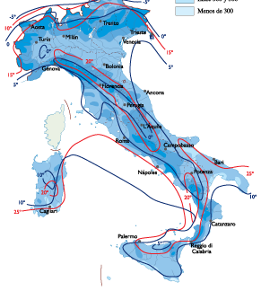 Italy Climate map