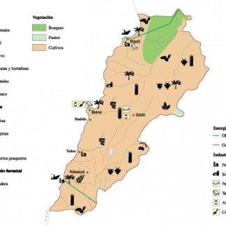 Lebanon Economic map