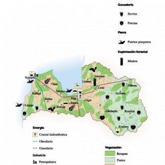 Letonia Economic map