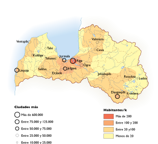 Letonia Population map