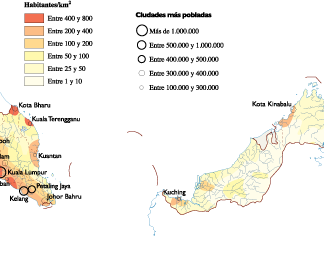 Malaysia Population map