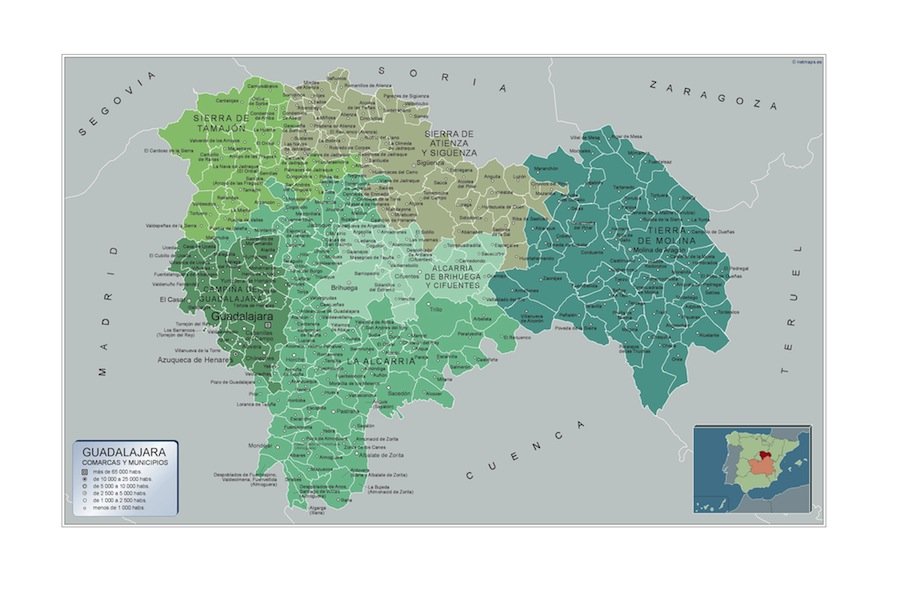 Mapa Municipios Guadalajara